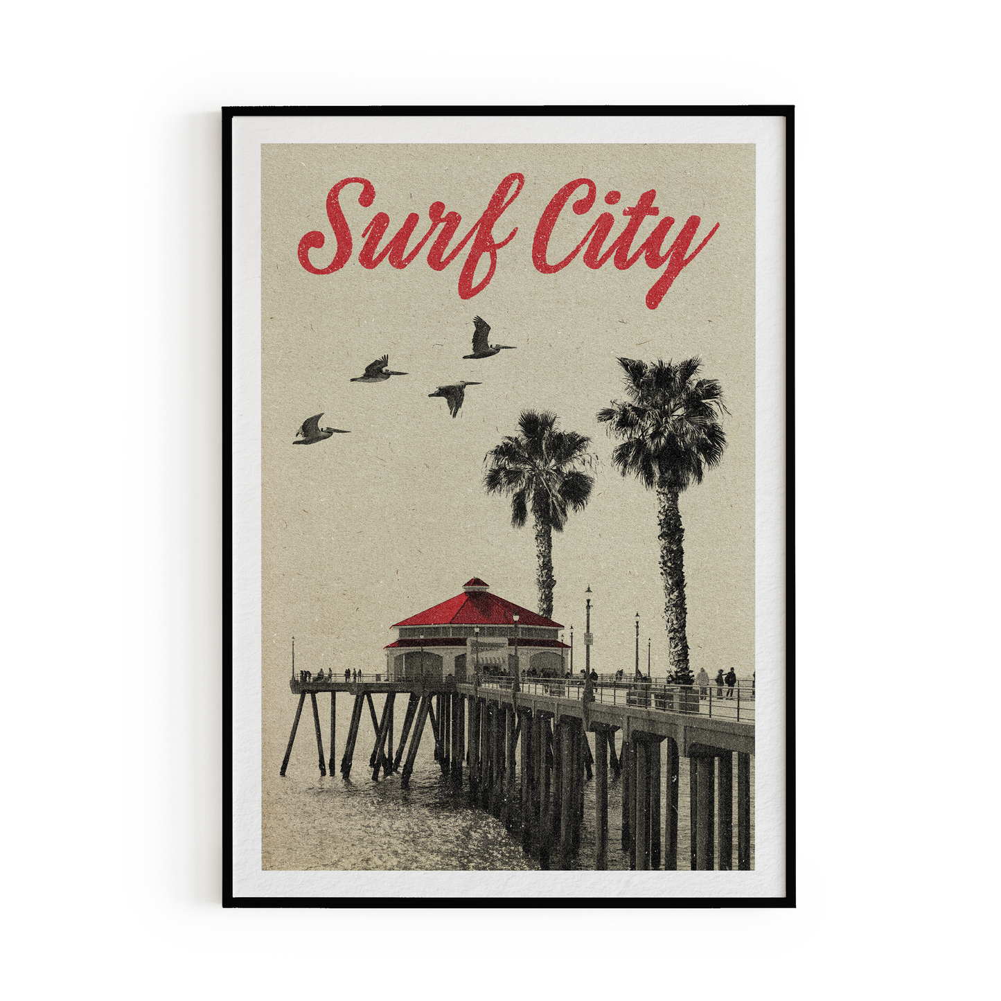Surf City Art Print