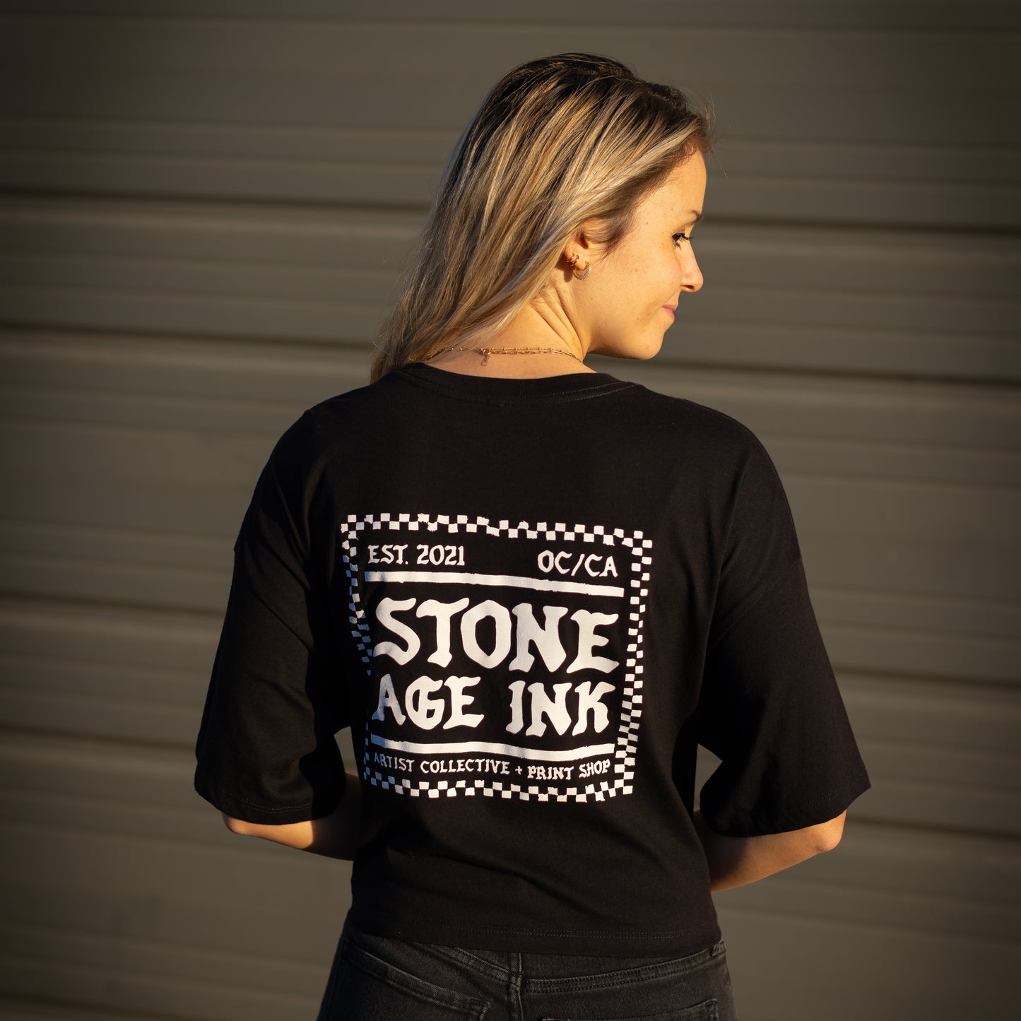 Stone Age punk crop top